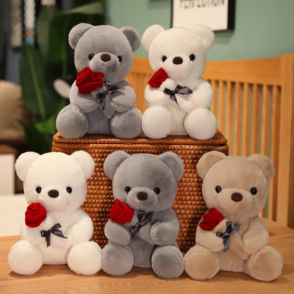 Cute Rose Bear Plush Toy - Image 3