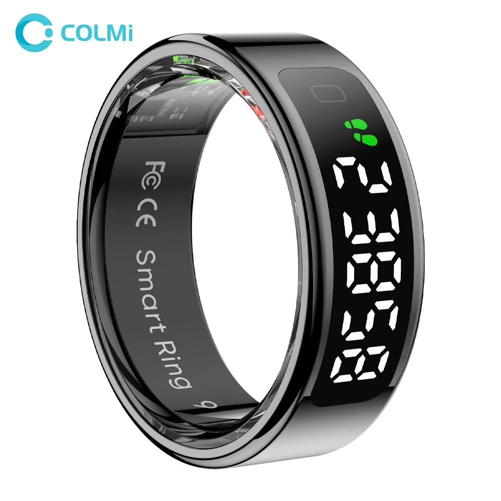2025 COLMI R12 Smart Ring – Touchscreen Display, Wireless Charging & Health Monitoring
