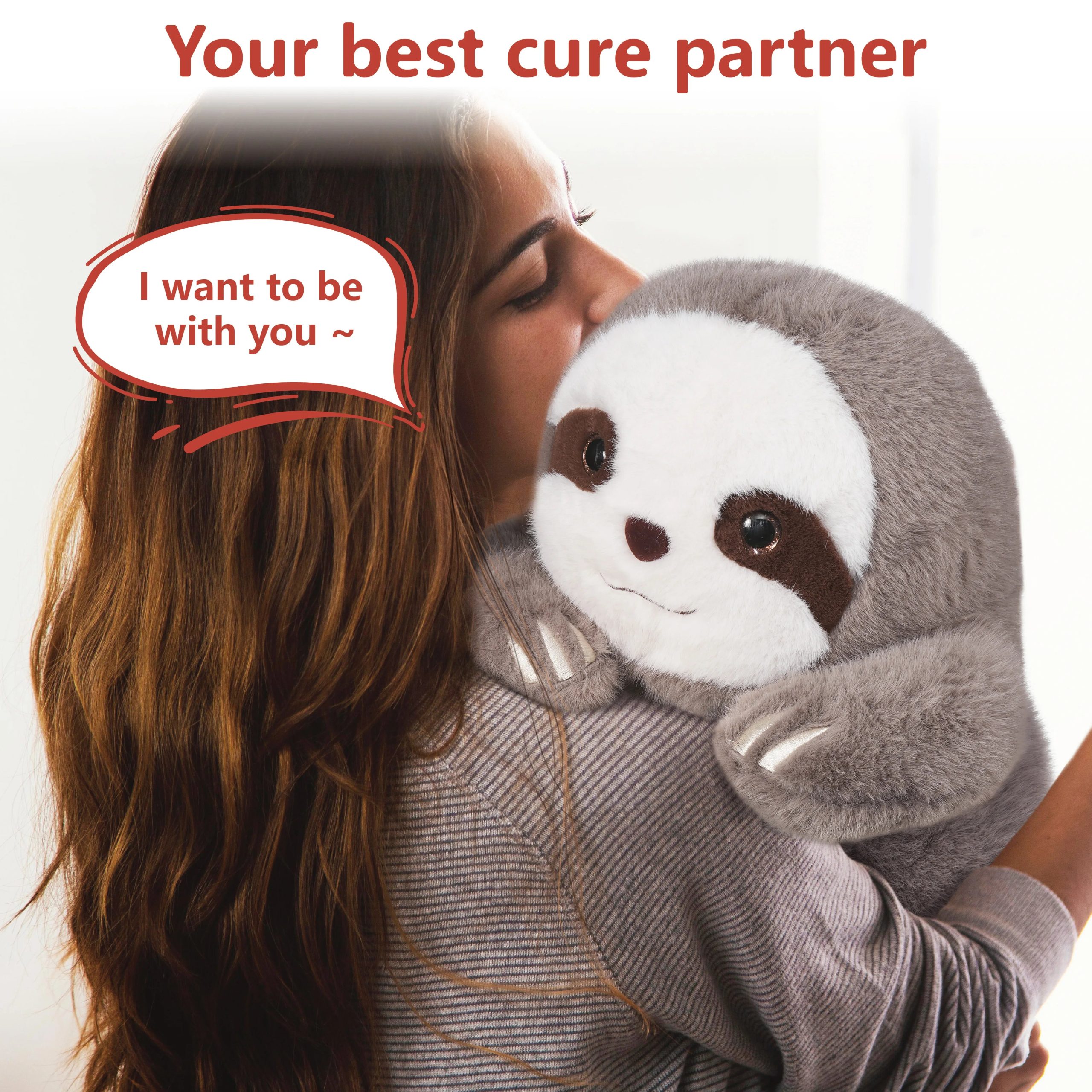 14" Weighted Sloth Stuffed Animal – 3.5lb Plush Toy for Kids & Adults, Soothing Anxiety Relief Gift - Image 2