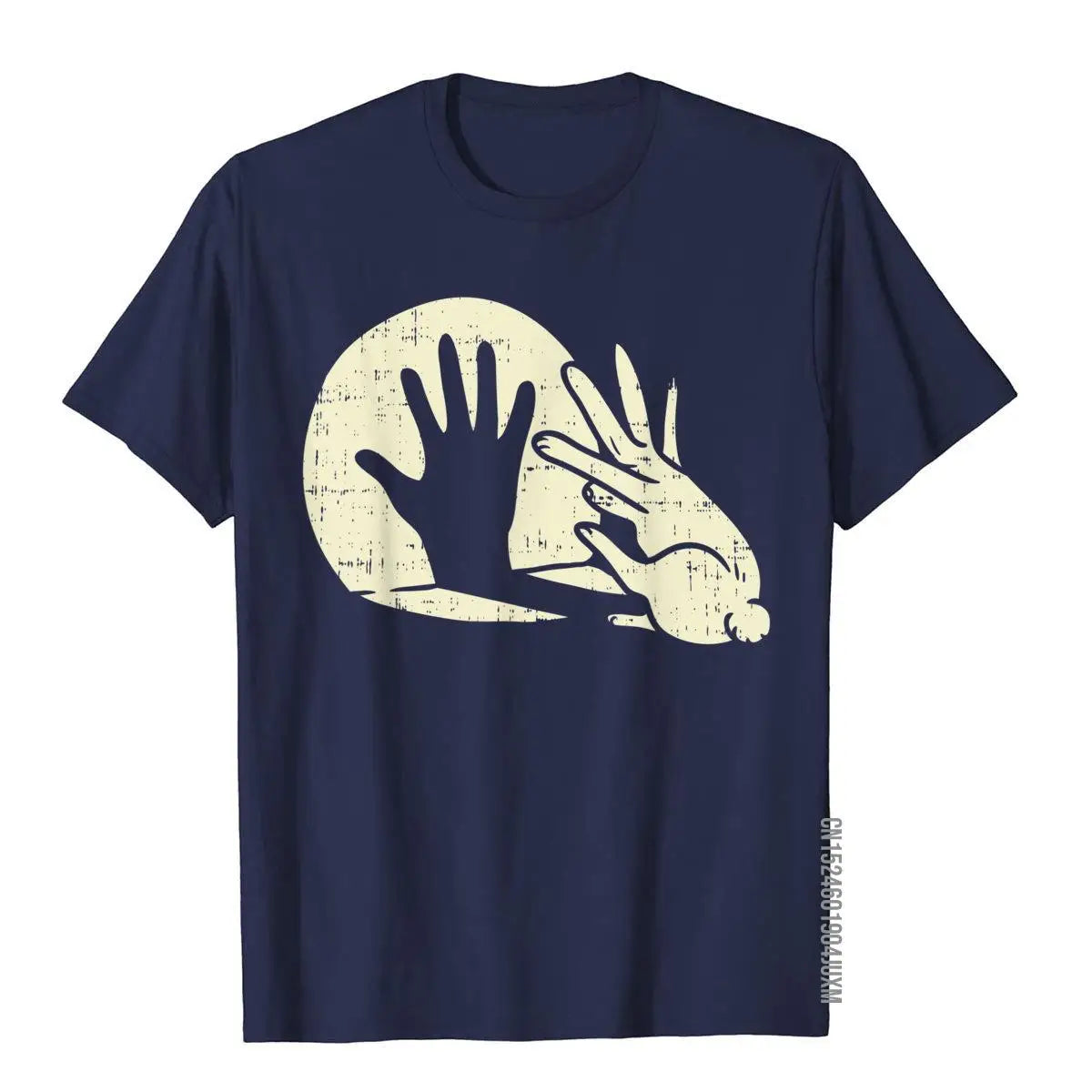 Funny Rabbit Shadow Play T-Shirt – Bunny Lover Pun Tee for Men - Image 4