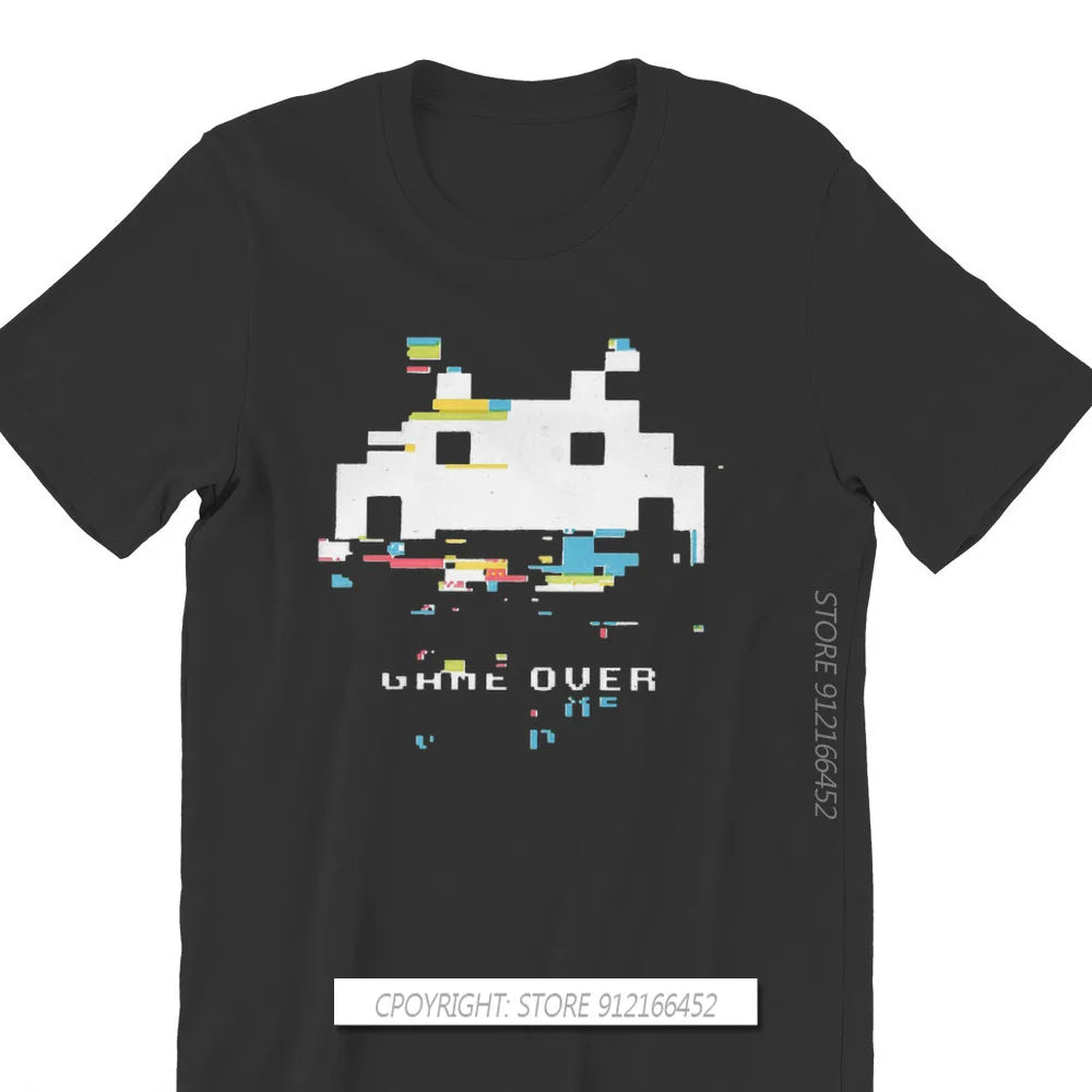 Glitch Space Invaders T-Shirt – Retro Arcade Shooter Tee for Men - Image 2