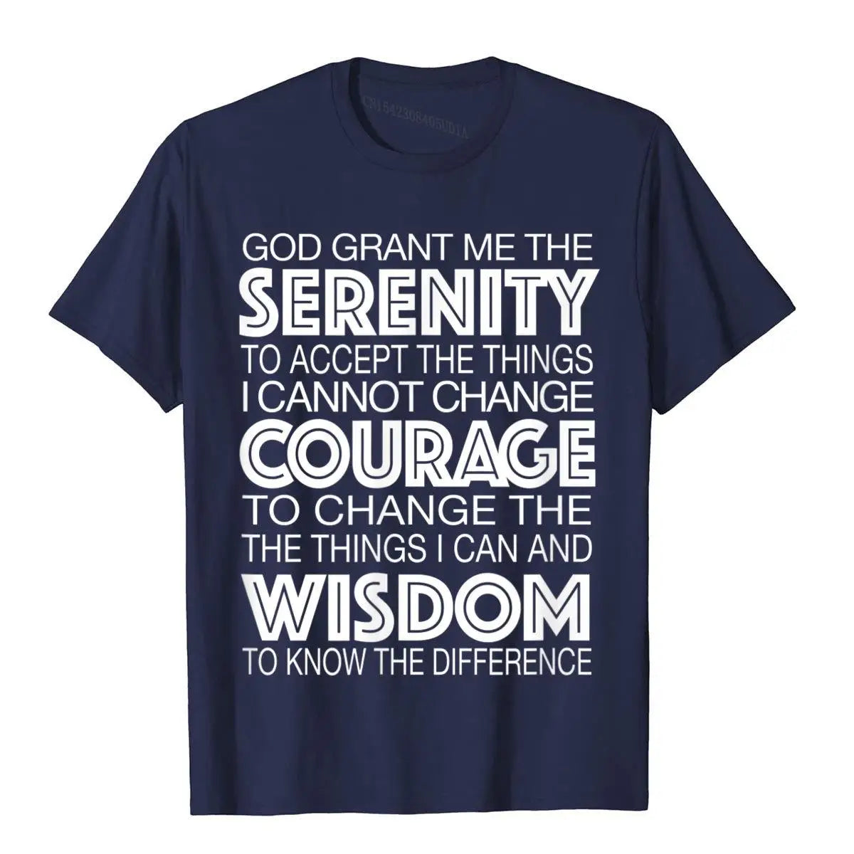 Serenity Prayer T-Shirt – Alcoholics Anonymous 12-Step Program Cotton Tee for Men - Image 3