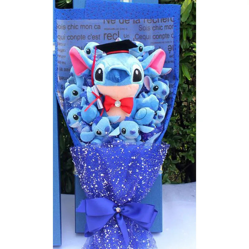 9 Styles Kawaii Stitch Soap Flower Plush Toy – Soft Stuffed Anime Doll - Image 10