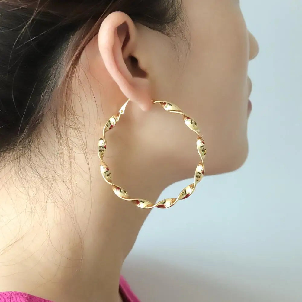 MYDIY Custom Name Hoop Earrings – Personalized Stainless Steel Twist Hoops - Image 5