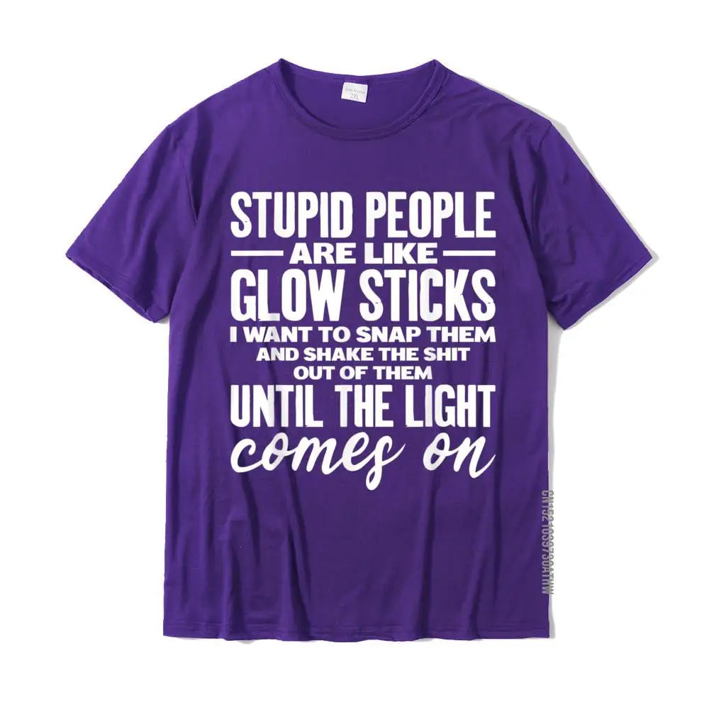 "Stupid People Are Like Glow Sticks" Funny T-Shirt – Humorous Casual Tee for Men - Image 7