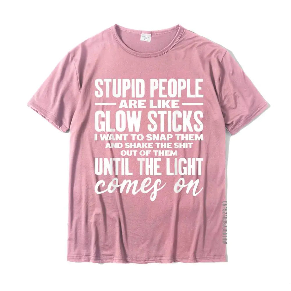 "Stupid People Are Like Glow Sticks" Funny T-Shirt – Humorous Casual Tee for Men - Image 4