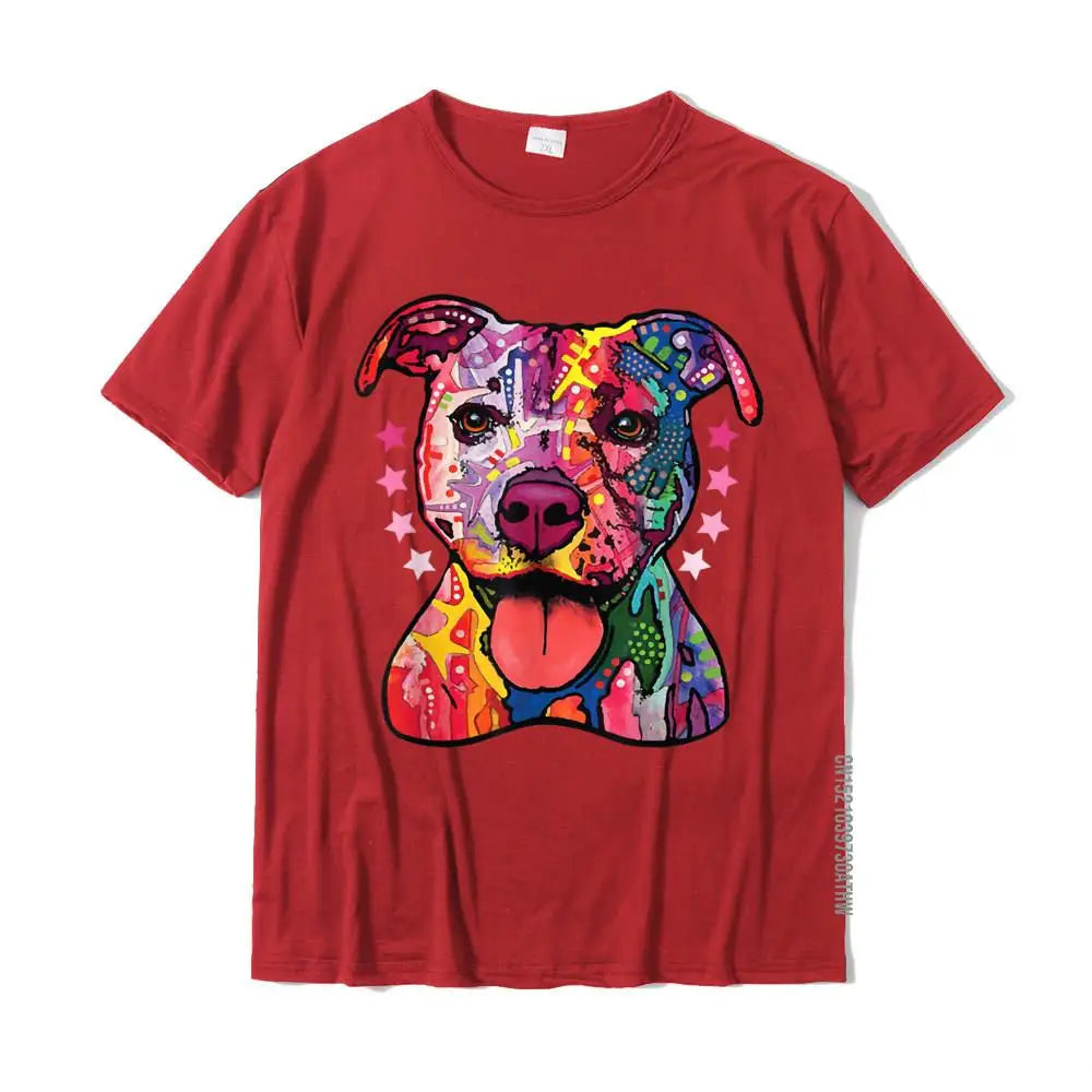 Rainbow Pitbull T-Shirt – Oversized Cotton Tee for Dog Lovers - Image 2