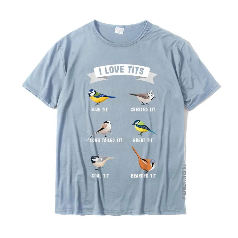 I Love Tits! Funny Bird Watching T-Shirt – Humorous Tee for Ornithologists & Nature Lovers - Image 2