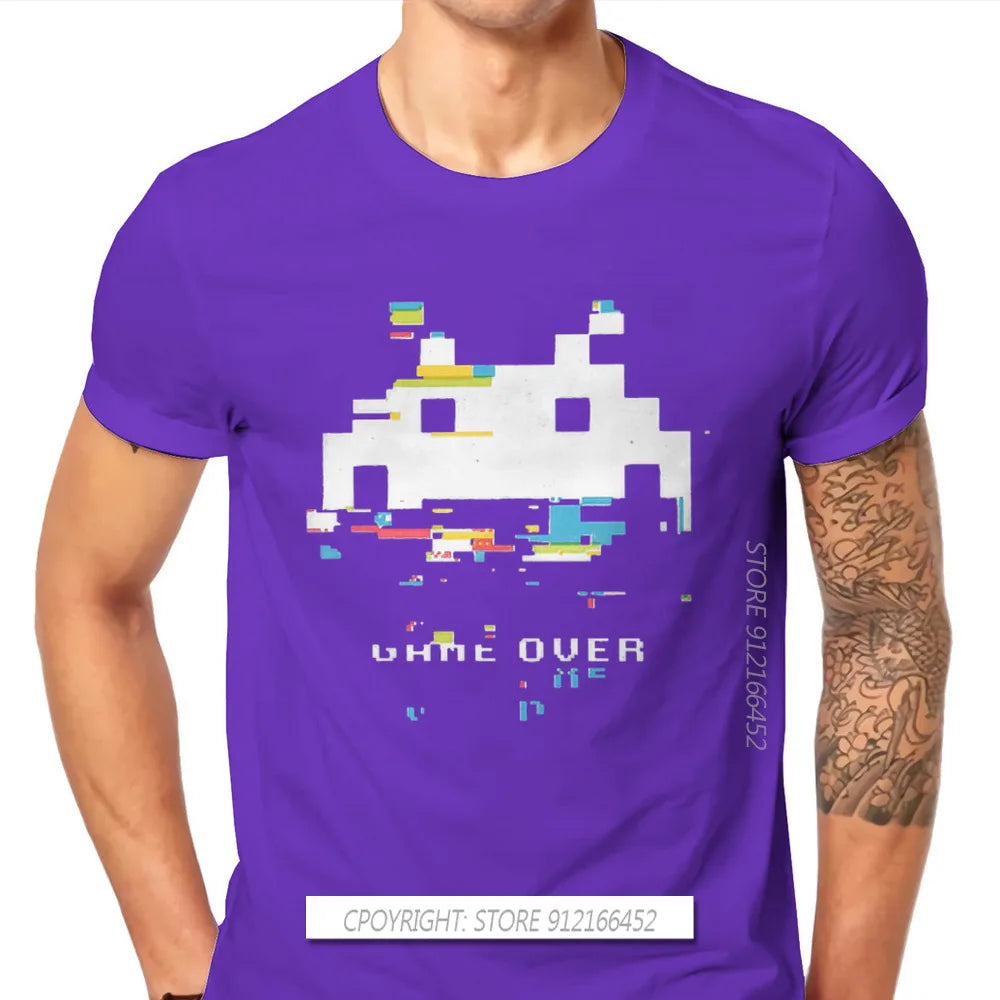 Glitch Space Invaders T-Shirt – Retro Arcade Shooter Tee for Men - Image 8