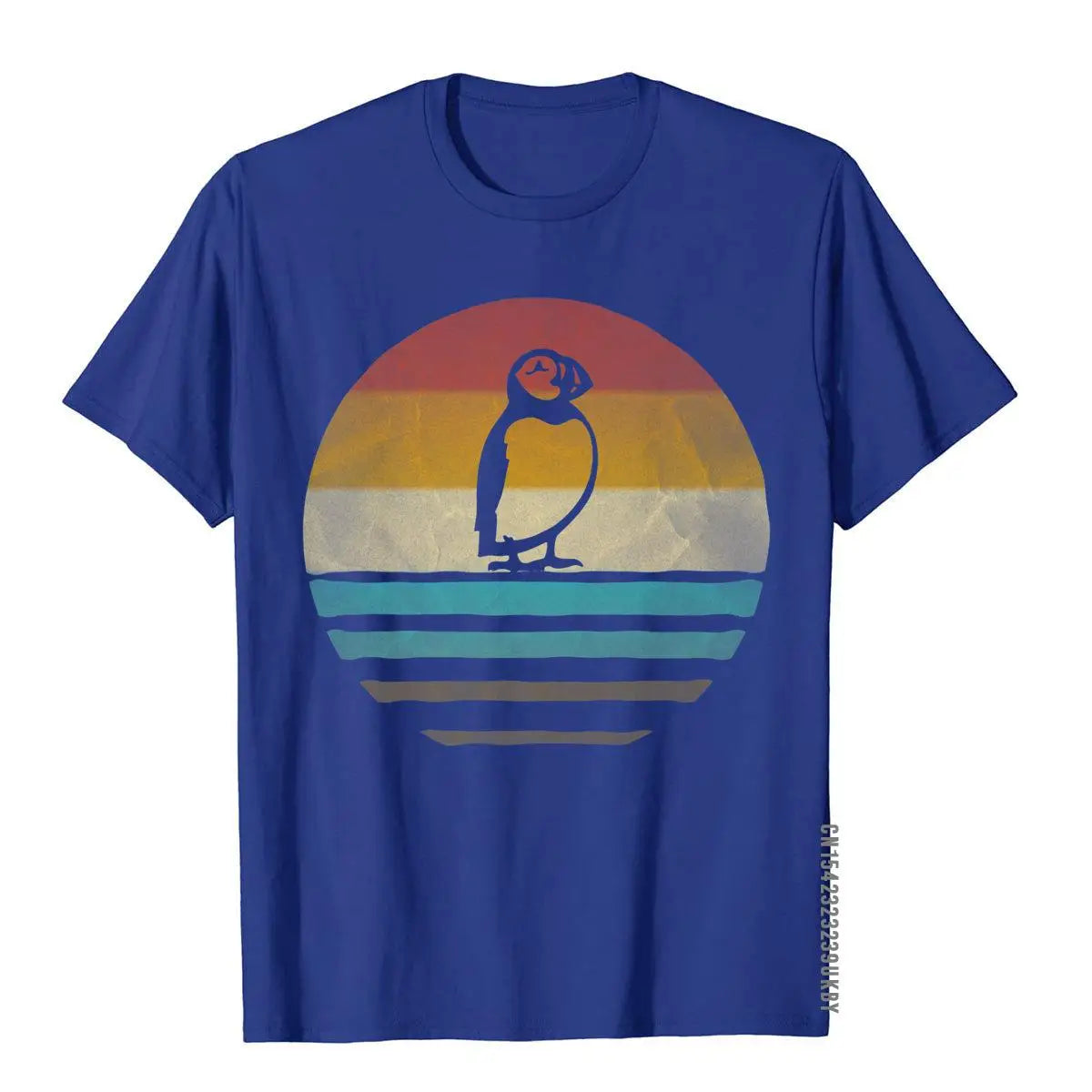 Retro Vintage Sunset Puffin T-Shirt – Cute & Funny Seabird Gift Tee for Men - Image 6