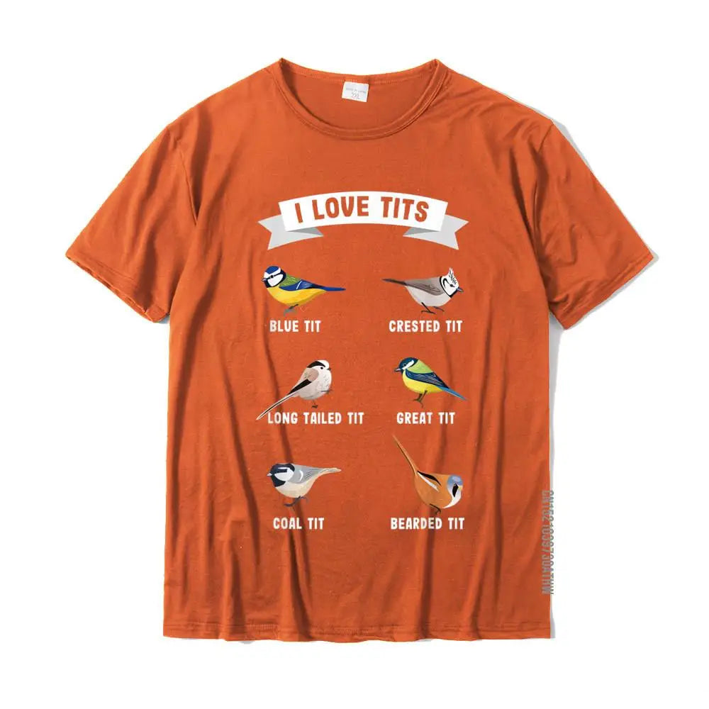 I Love Tits! Funny Bird Watching T-Shirt – Humorous Tee for Ornithologists & Nature Lovers - Image 6