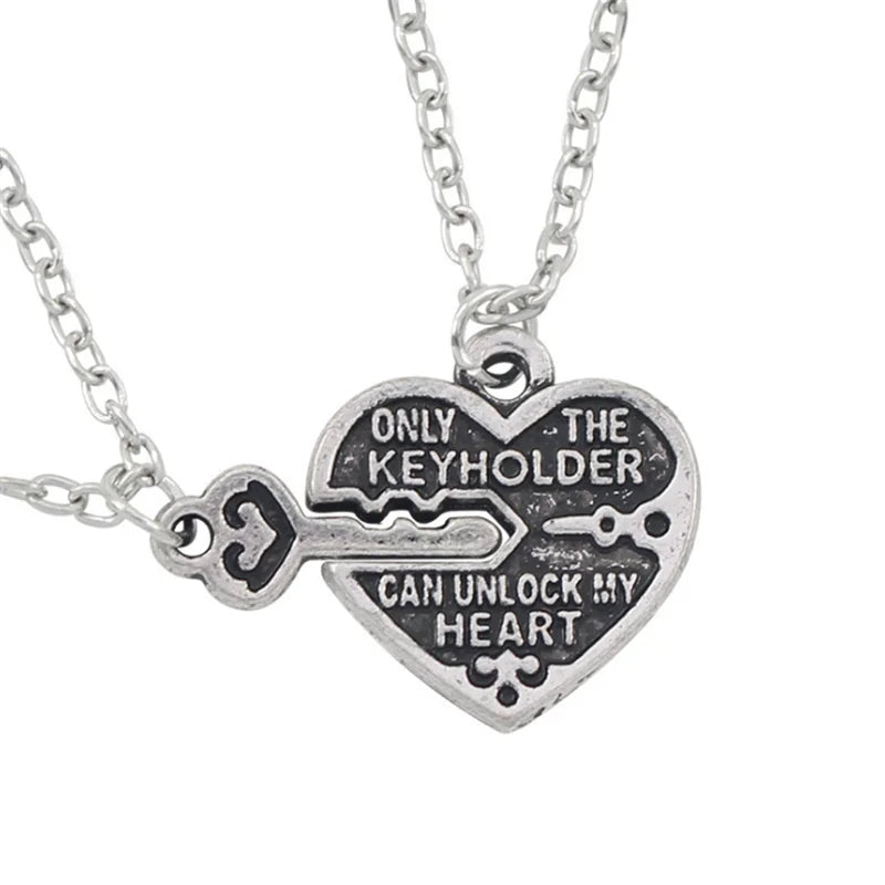 ZRM Fashion Heart Necklace – "ONLY THE KEYHOLDER CAN UNLOCK MY HEART" Pendant - Image 5