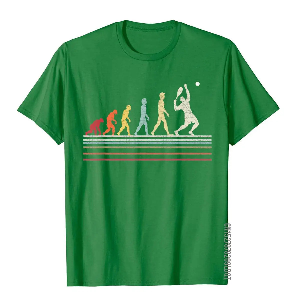 Funny Tennis Evolution T-Shirt – Retro Vintage Sport Tee for Men - Image 3
