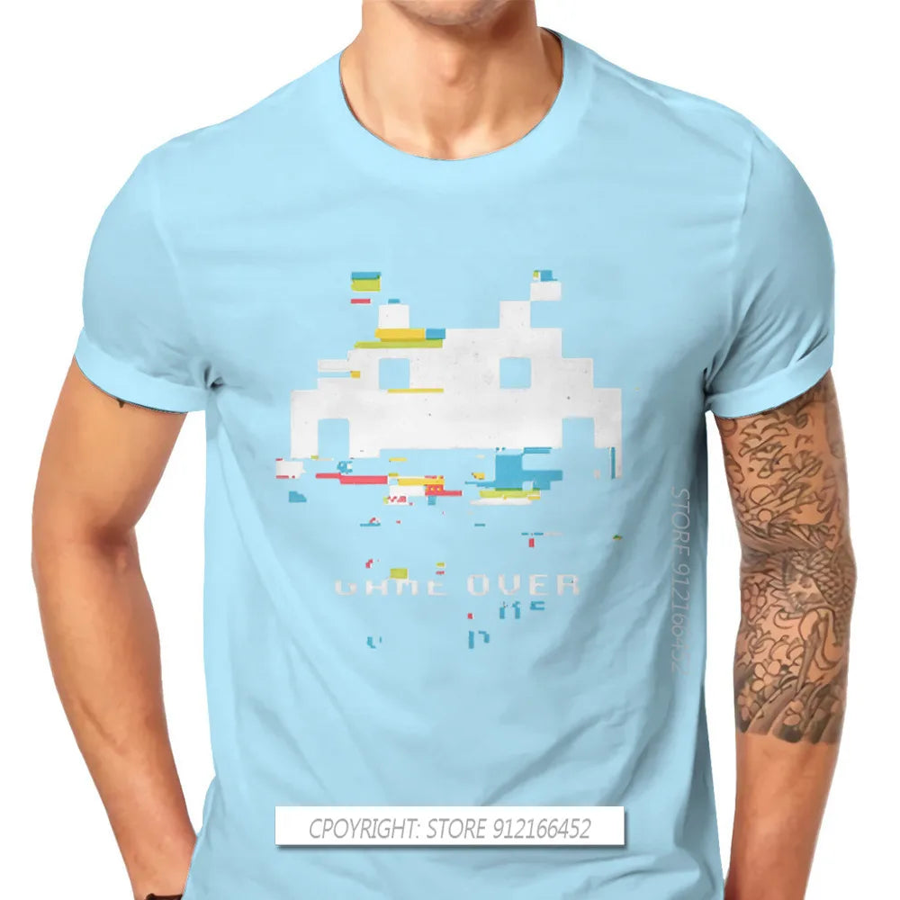 Glitch Space Invaders T-Shirt – Retro Arcade Shooter Tee for Men - Image 19