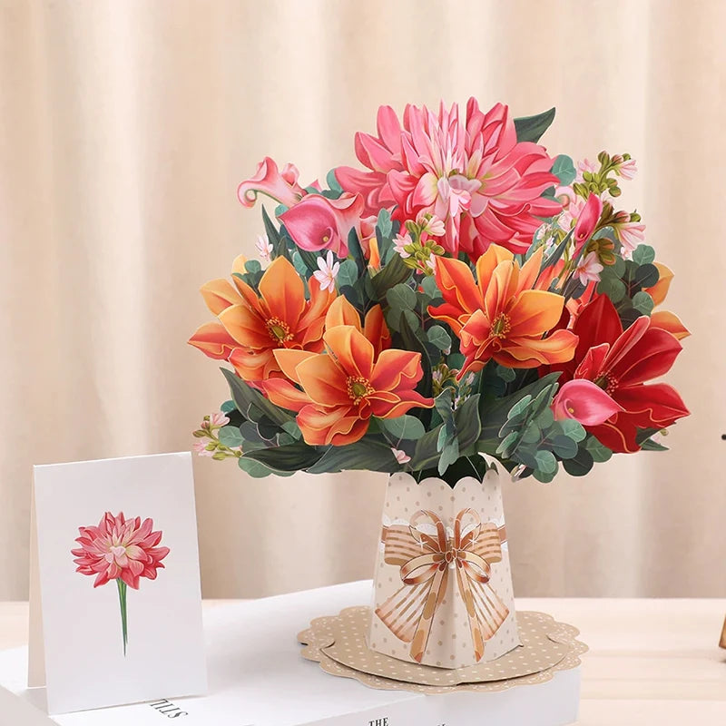 Premium 3D Pop-Up Flower Bouquet Card – Handmade Greeting Card for Special Occasions - Image 18