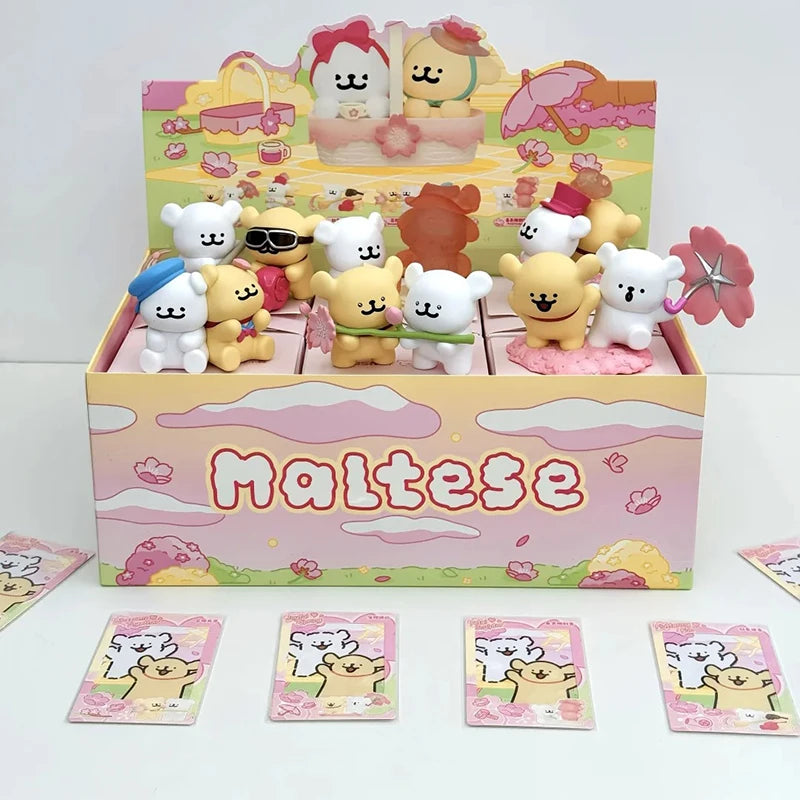 Maltese Joyful Spring Series Blind Box – Sakura Puppy Mystery Doll Collectible Toy - Image 3