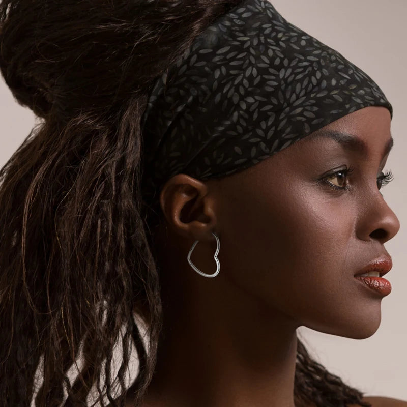 925 Sterling Silver Three-Color Asymmetrical Heart Earrings – Playful Love Design for Women - Image 6