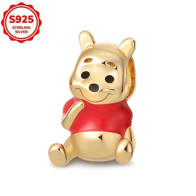 Disney 925 Sterling Silver Beads – Mickey, Stitch, Princess, Cinderella Charms for DIY Bracelets - Image 86