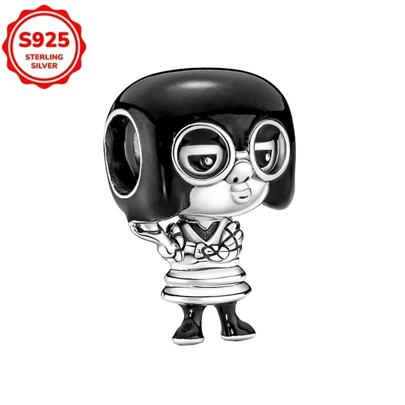 Disney 925 Sterling Silver Beads – Mickey, Stitch, Princess, Cinderella Charms for DIY Bracelets - Image 94