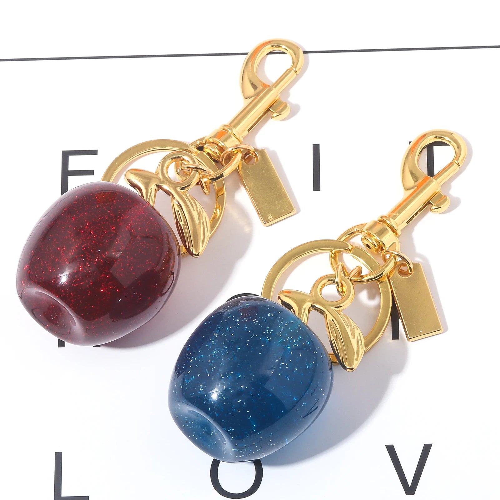 Fashion Delicious Red Apple Keychain – Summer Fruit Pendant for Women & Men - Image 4