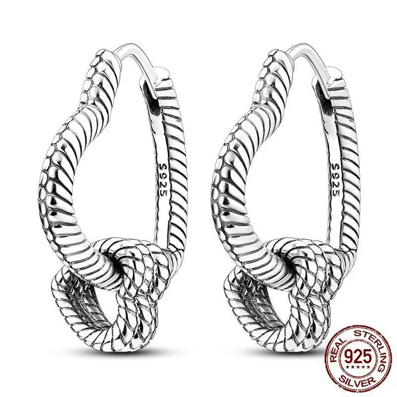 Luxury Original 925 Sterling Silver Chunky Hoop Earrings – Big Heart Circle Zircon Design - Image 45