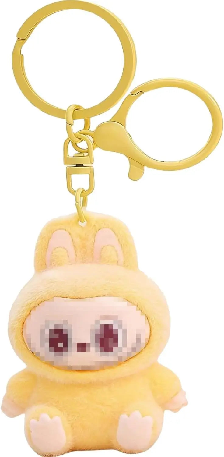 Cute Flocking Cartoon Monsters Keychain – Kawaii Bag Charm Gift for Women - Image 7