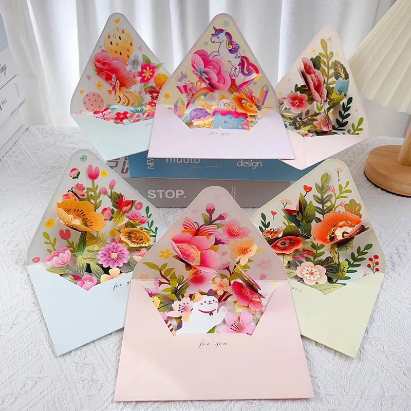 3D Flower Greeting Card Set – Romantic Cards for Birthdays, Christmas, Weddings & More - Image 4