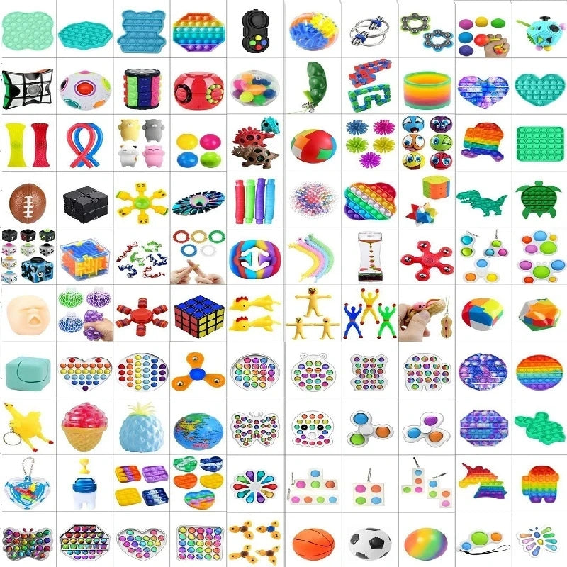 3-50pcs Random Fidget Toys Mystery Gifts Pack – 300+ Antistress Relief Toys for Kids - Image 5