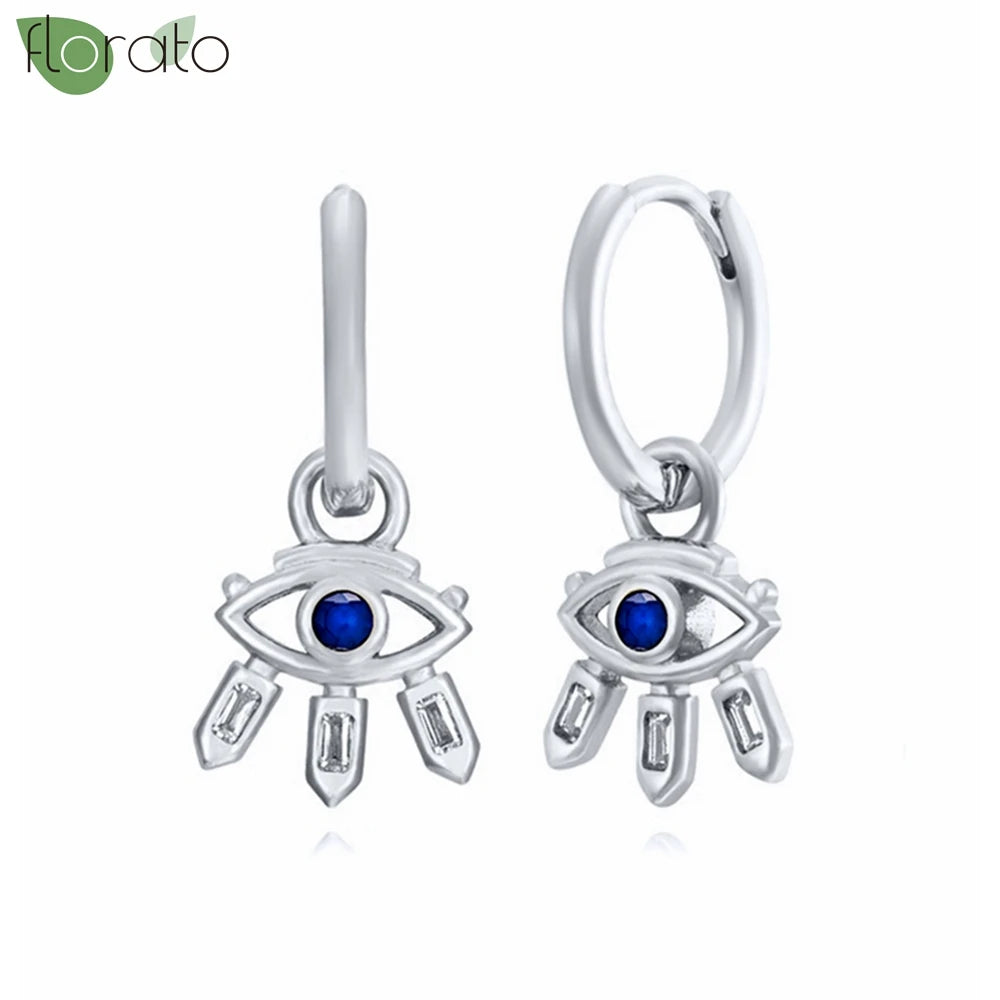 925 Sterling Silver Needle Vintage Gold Hoop Earrings – Evil Eye Pendant Jewelry for Women - Image 41