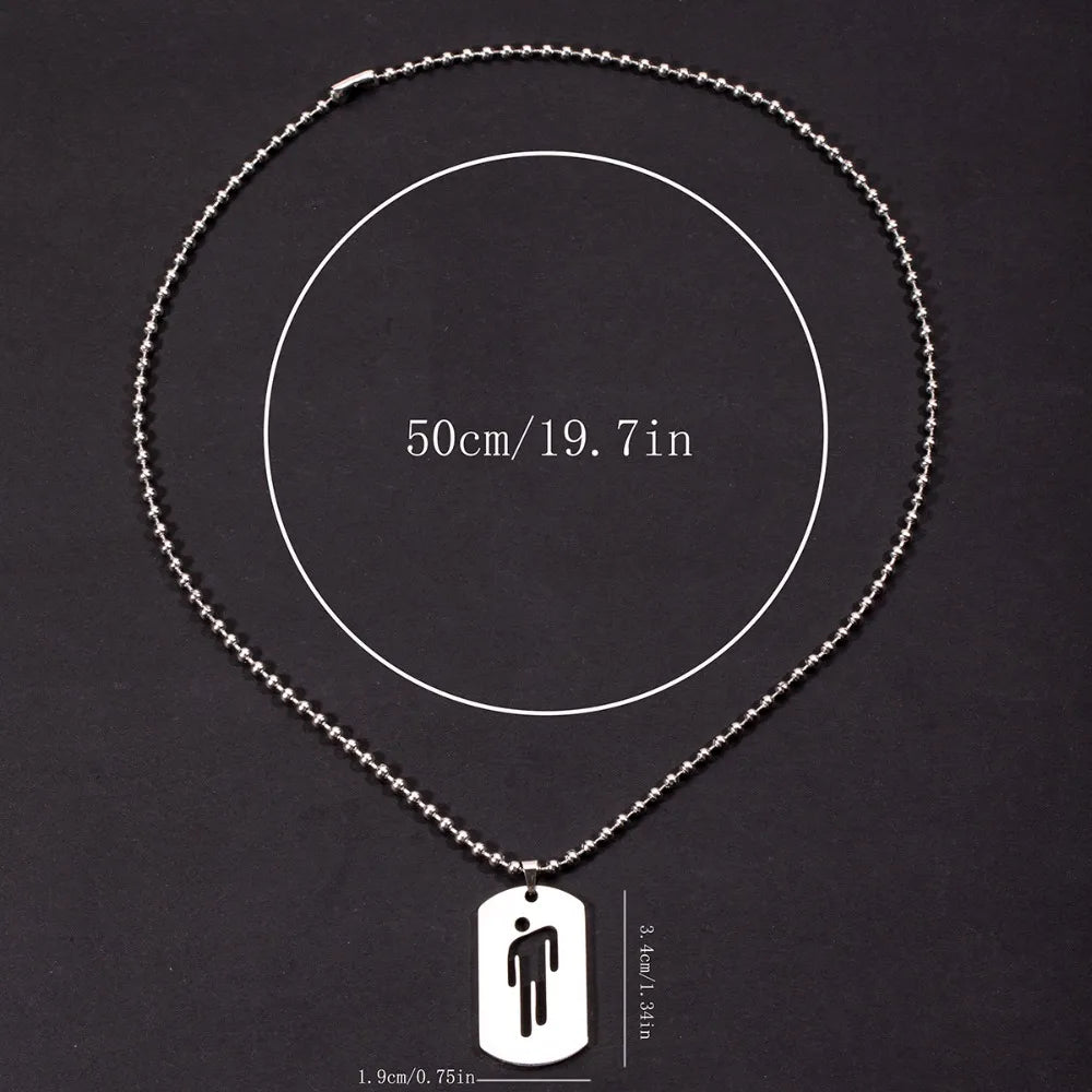 New Fashion Tilting Head Little Person Tag Pendant Necklace – Hip Hop Jewelry for Men & Women - Image 4