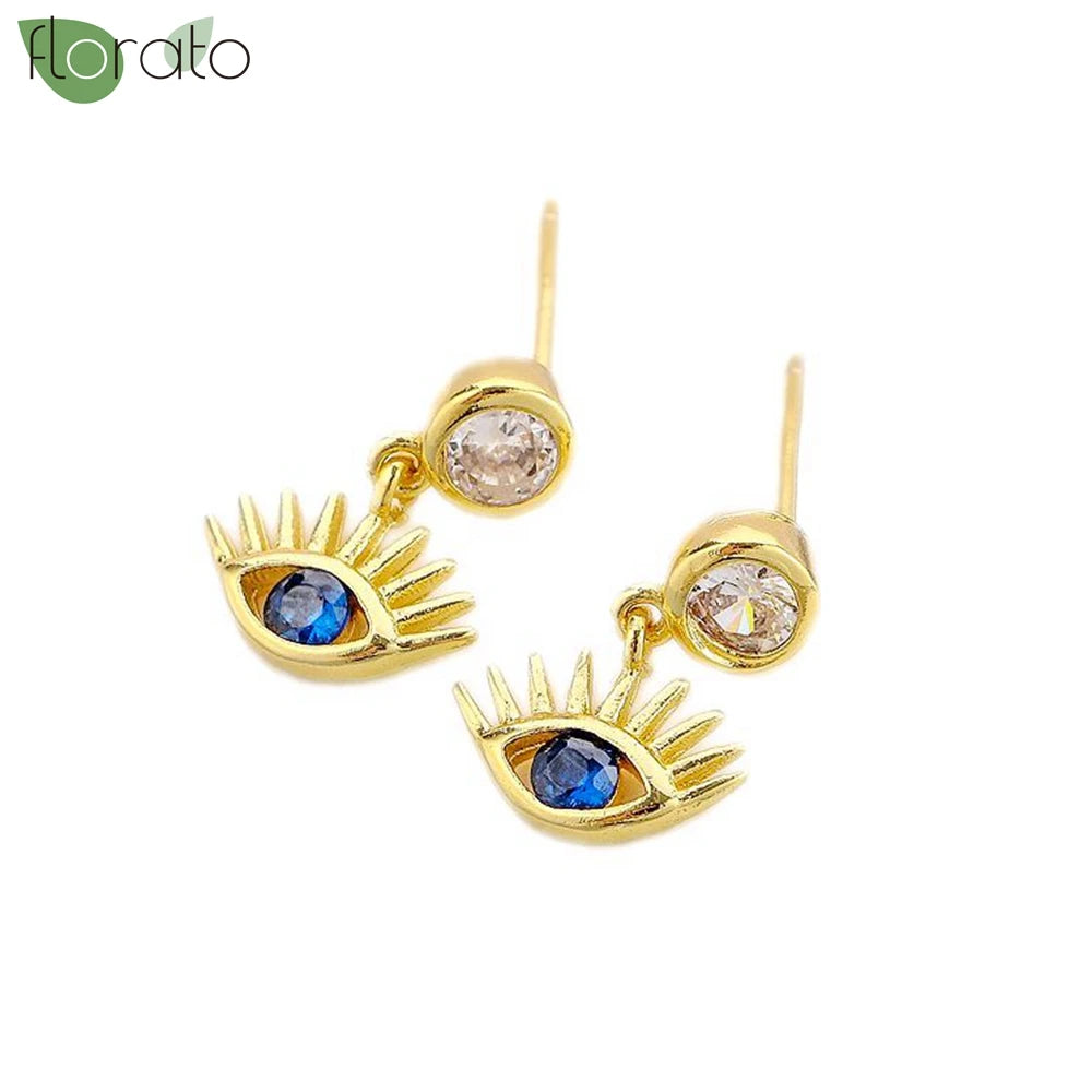 925 Sterling Silver Needle Vintage Gold Hoop Earrings – Evil Eye Pendant Jewelry for Women - Image 40