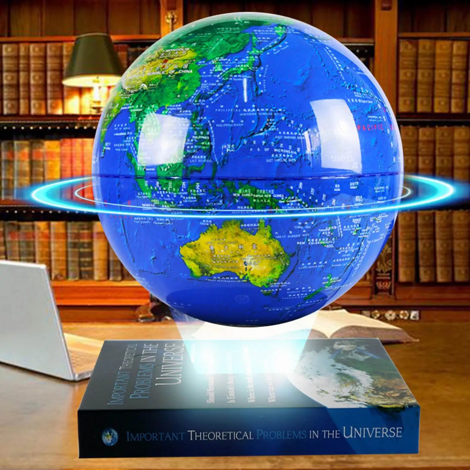 15cm Creative Circular Magnetic Levitation Globe – Floating Night Light & Educational Decor - Image 3