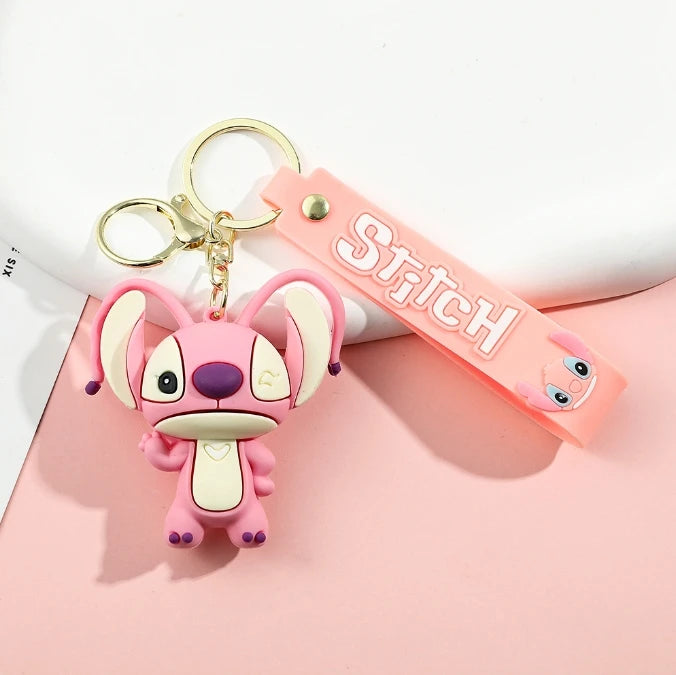 MINISO Romantic Stitch Earphone Bag Keychain – Cute Key Ring & Pendant Gift for Couples/Friends - Image 13