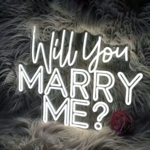 "Will You Marry Me?" LED Neon Sign – Custom Proposal & Anniversary Light for Couples