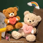 25cm Cute Angel Holding Heart Little Bear Plush Doll – Romantic Valentine’s Day Gift
