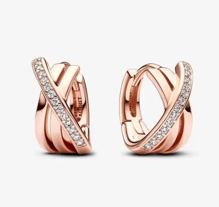 Luxury Original 925 Sterling Silver Chunky Hoop Earrings – Big Heart Circle Zircon Design - Image 26