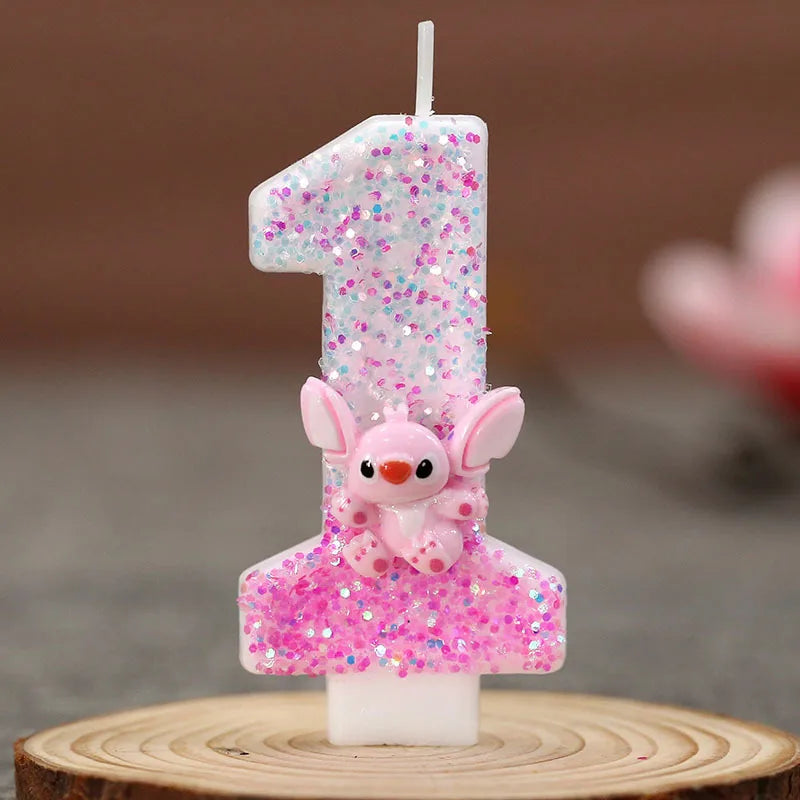 Disney Lilo & Stitch Digital Birthday Candle – Kawaii Stitch & Angel Party Decoration for Kids - Image 7