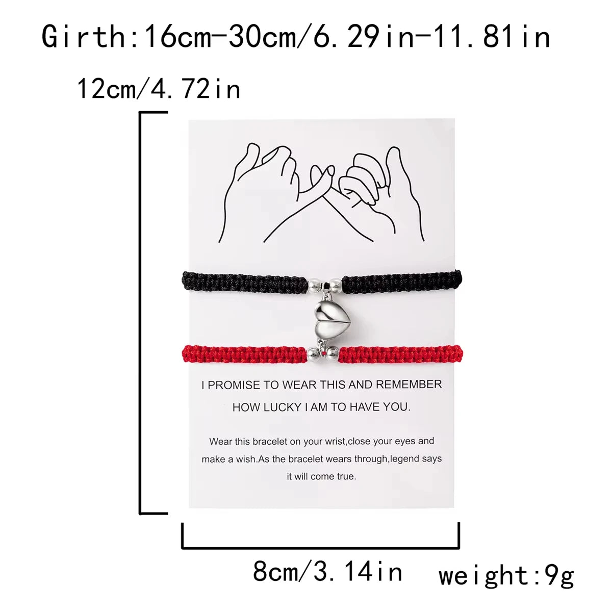 Romantic Heart Magnetic Attract Couple Bracelet Set - Image 9