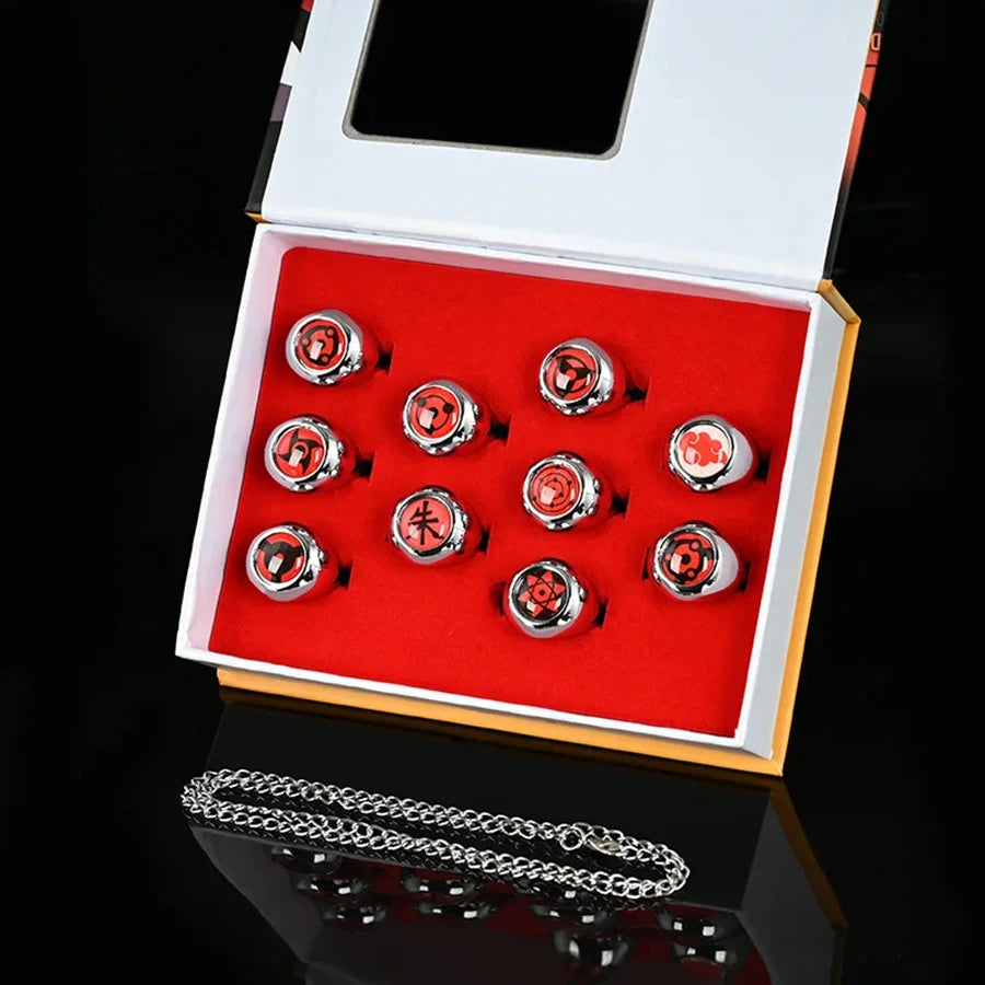 10pcs Naruto Akatsuki Rings Set – Anime Cosplay Accessories for Kids & Fans - Image 10