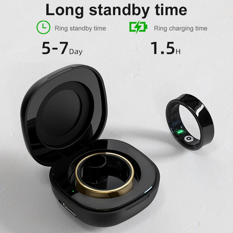 R09 Smart Ring – Health Monitoring Smart Wearable with Charging Case for Men & Women - Image 6