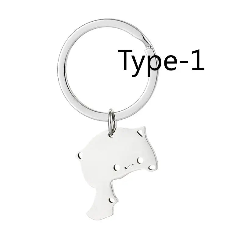 Stainless Steel Cartoon Cat Keychain – Matching Couple Key Rings for Valentine’s or Friendship Gifts - Image 6