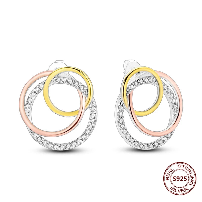 Rose Gold Star & Moon Hoop Earrings – 925 Sterling Silver Dangle Jewelry for Women - Image 22