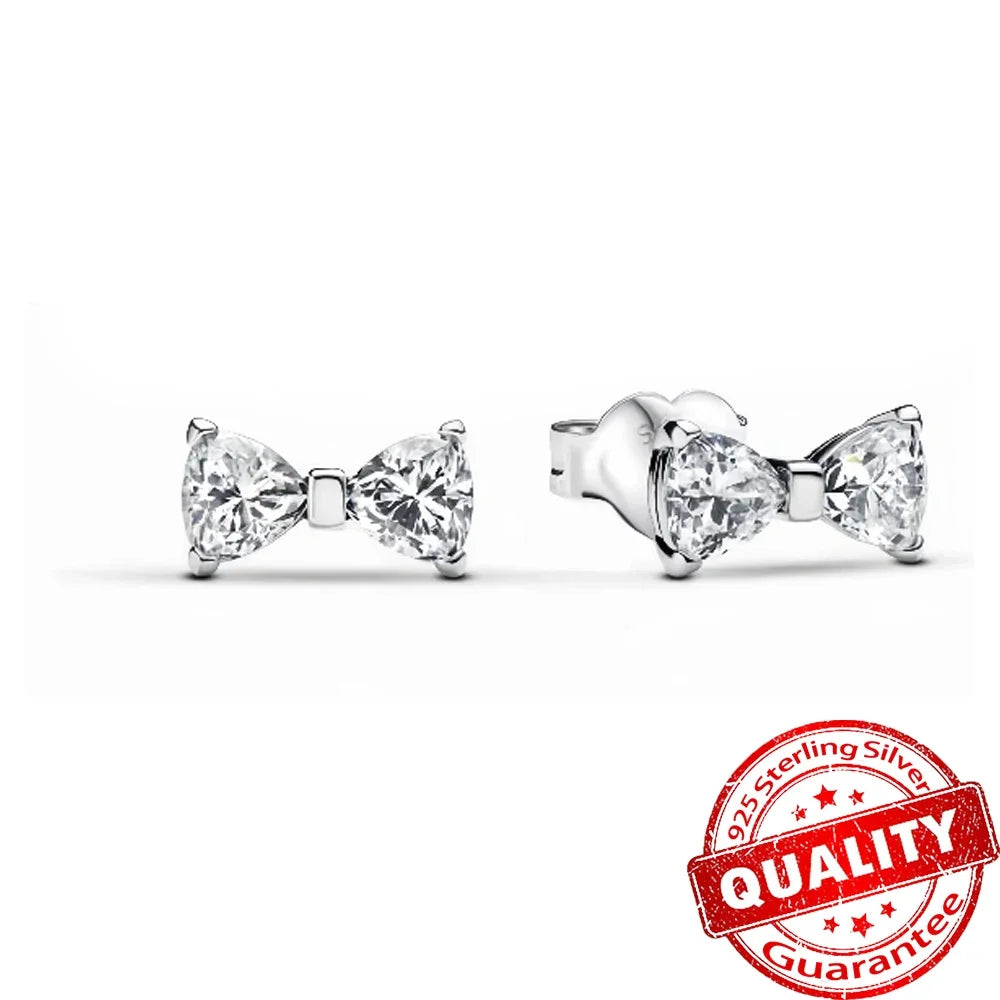 Luxury Original 925 Sterling Silver Chunky Hoop Earrings – Big Heart Circle Zircon Design - Image 73