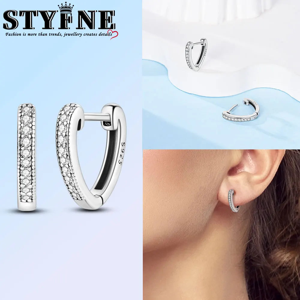 925 Sterling Silver Three-Color Asymmetrical Heart Earrings – Playful Love Design for Women - Image 7