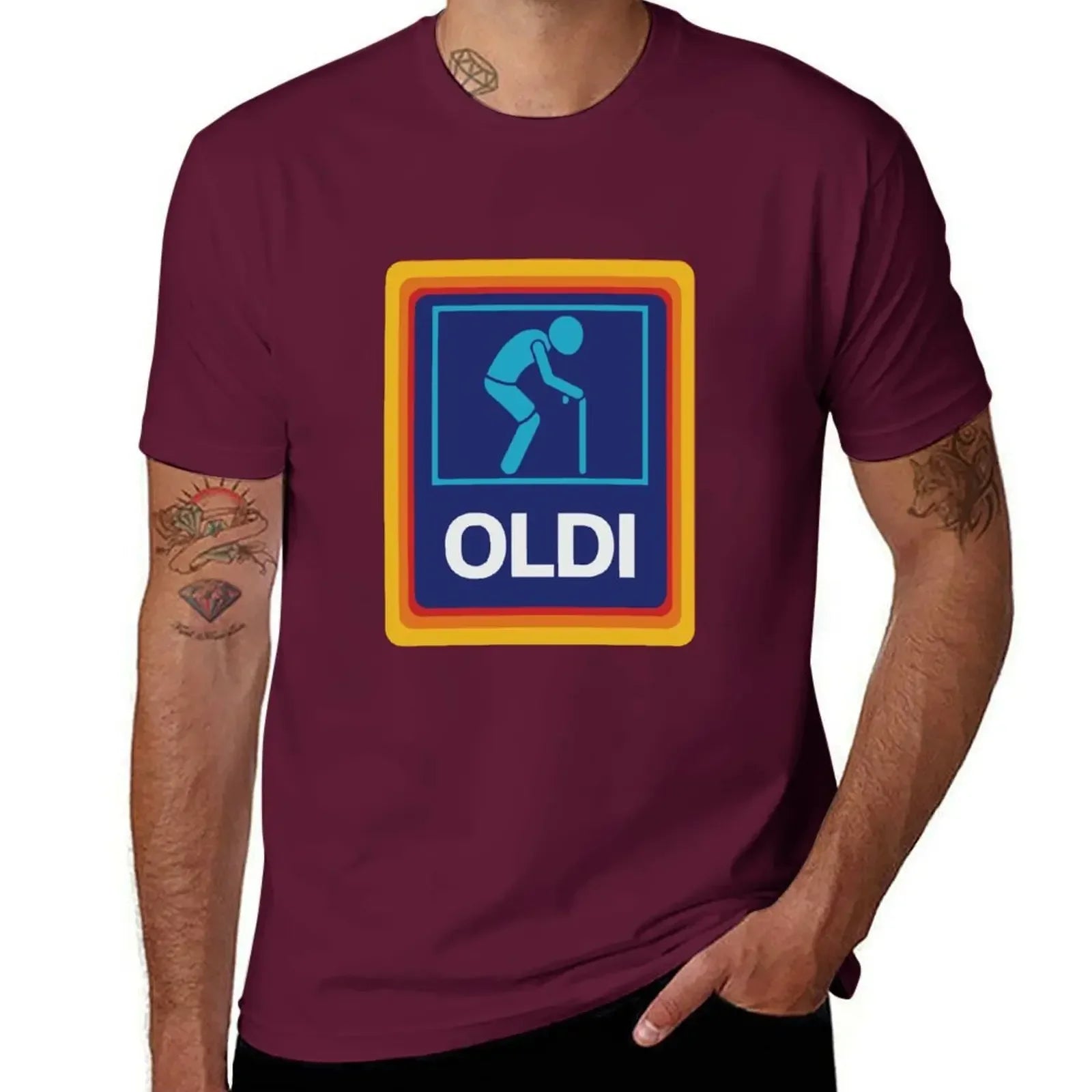 OLDI & ALDI Parody T-Shirt – Funny Oversized Tee for Dad, Grandpa, Husband, or Boyfriend - Image 5