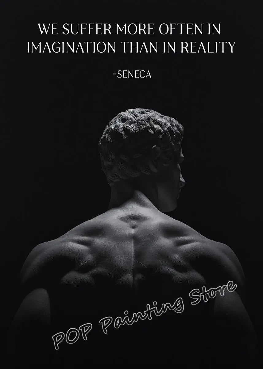 Stoic Wisdom Philosophical Quote Poster – Minimalist Greek Sculpture Canvas Wall Art - Image 23