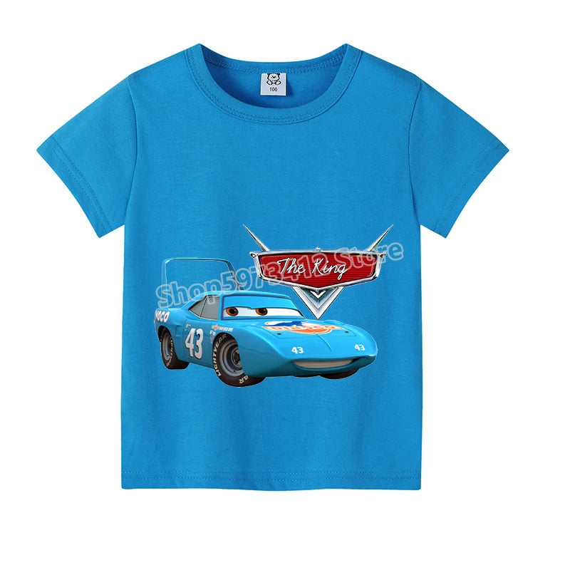 Lightning McQueen Kids T-Shirt – Disney Pixar Cars Cartoon Tee for Boys - Image 21