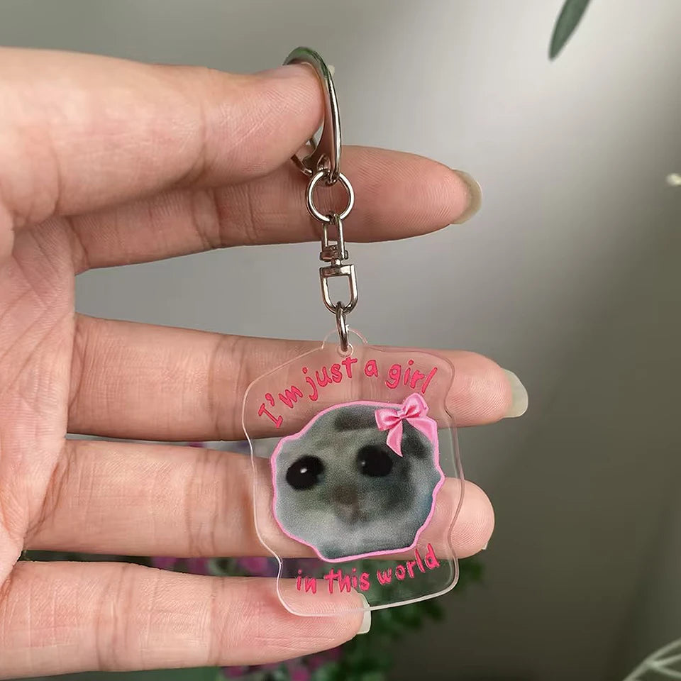 Sad Hamster Violin Song Plush Keychain - Image 5
