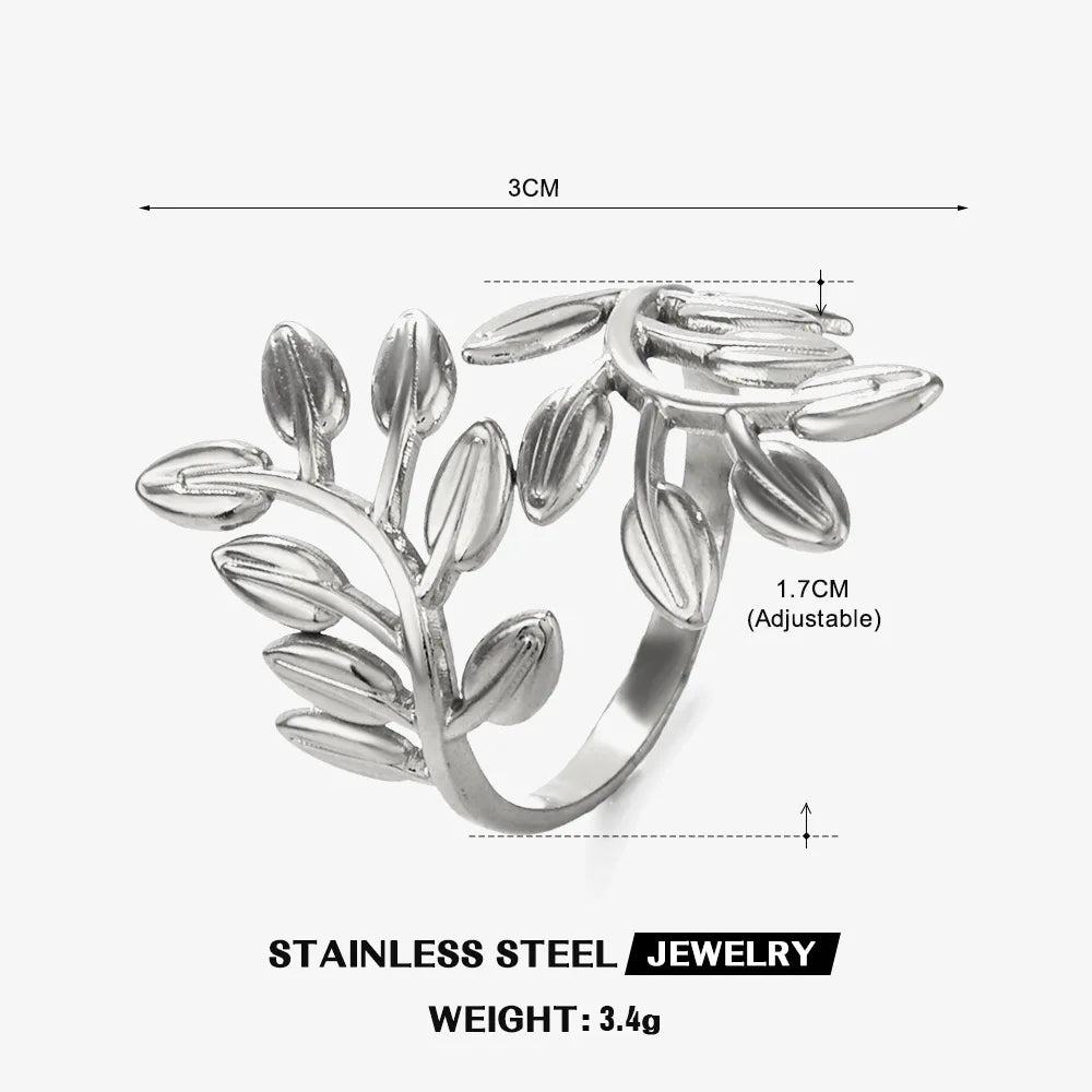 Gold Color Stainless Steel Heart Ring - Image 29