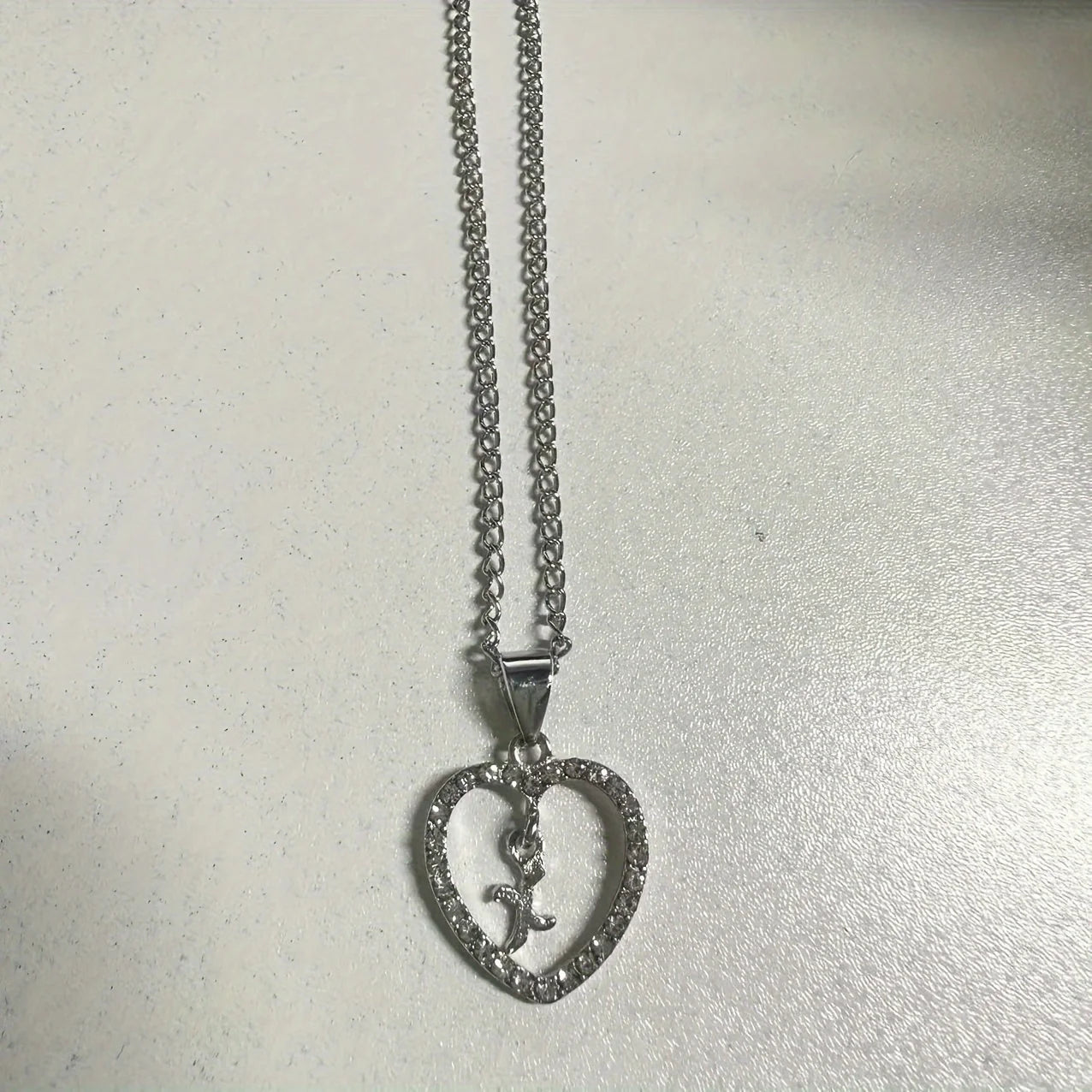 Bohemian Style Heart-Shaped Letter Pendant Necklace - Image 18